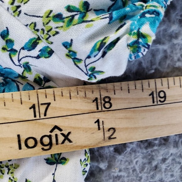 Lily Rose Dress Womens XXL White & Blue Floral Puff Sleeve Short *NWT* - Picture 6 of 9